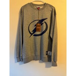 Mitchell & Ness Adult Tampa Bay‎ Lightning Grey To The Wire Sweatshirt NWT